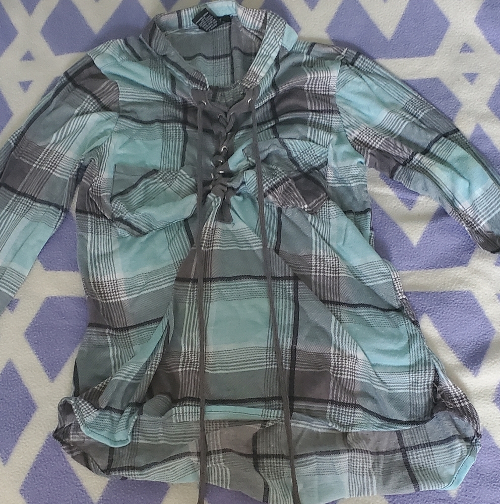 Women's shirt blue plaid